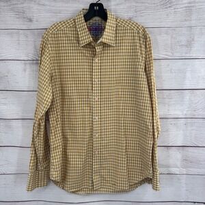 Robert Graham Button Down Shirt Gingham Check Pattern Long Sleeve‎ Casual Medium